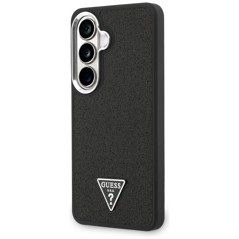 Husa pentru Samsung Galaxy S26 S942, Guess, Fixed Glitter Triangle Logo, Neagra
