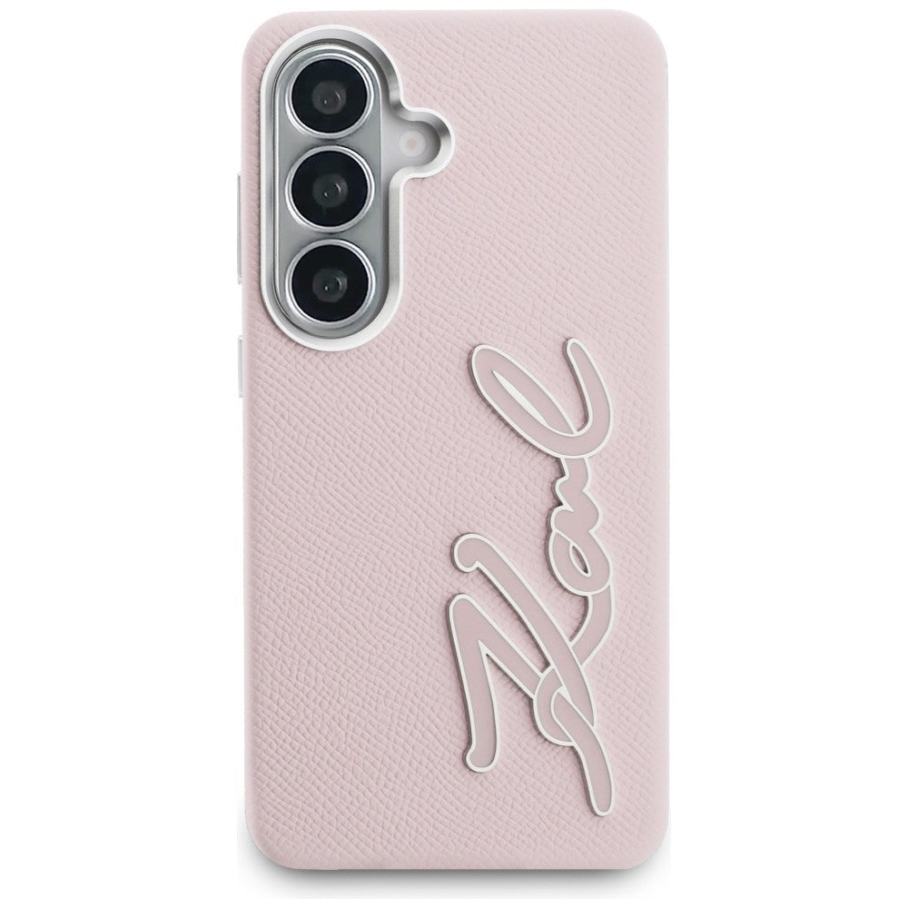 Husa pentru Samsung Galaxy S26 S942, Karl Lagerfeld, Signature Resin Logo, Roz