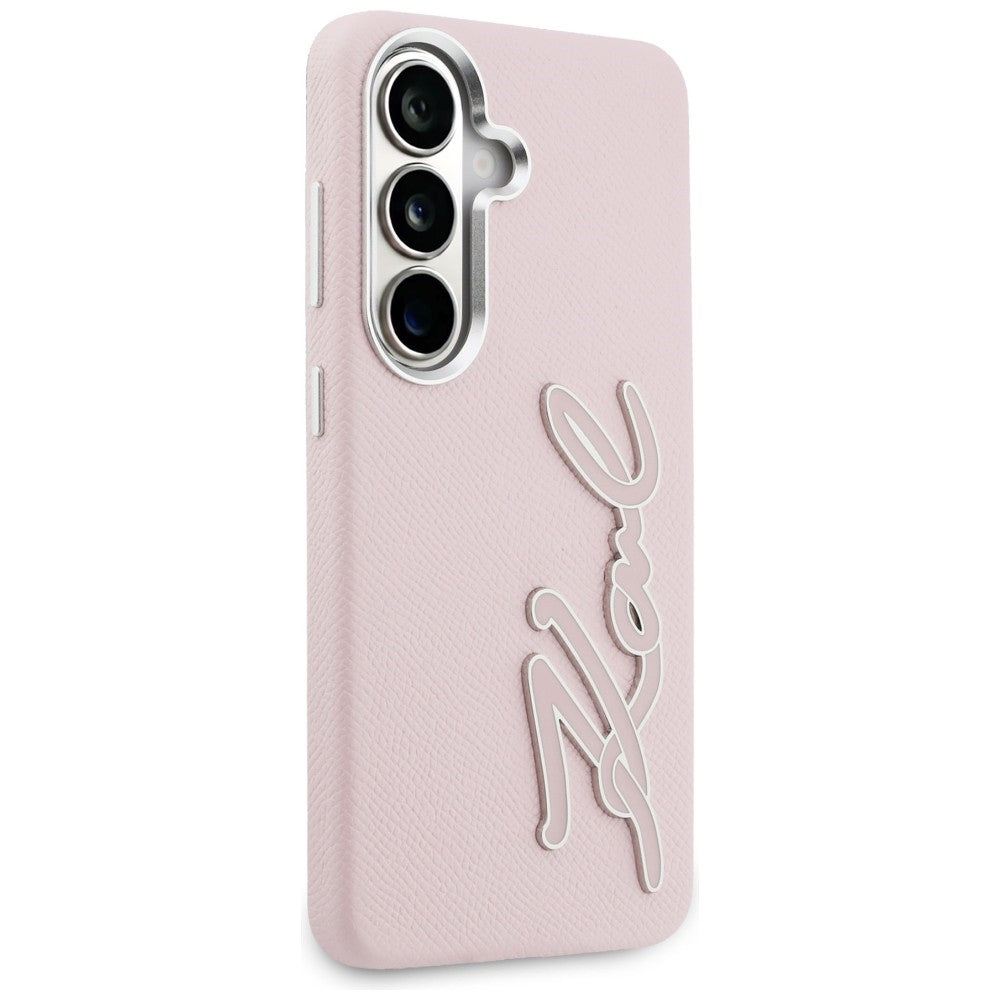 Husa pentru Samsung Galaxy S26 S942, Karl Lagerfeld, Signature Resin Logo, Roz