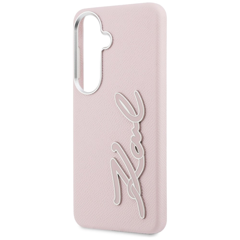 Husa pentru Samsung Galaxy S26 S942, Karl Lagerfeld, Signature Resin Logo, Roz