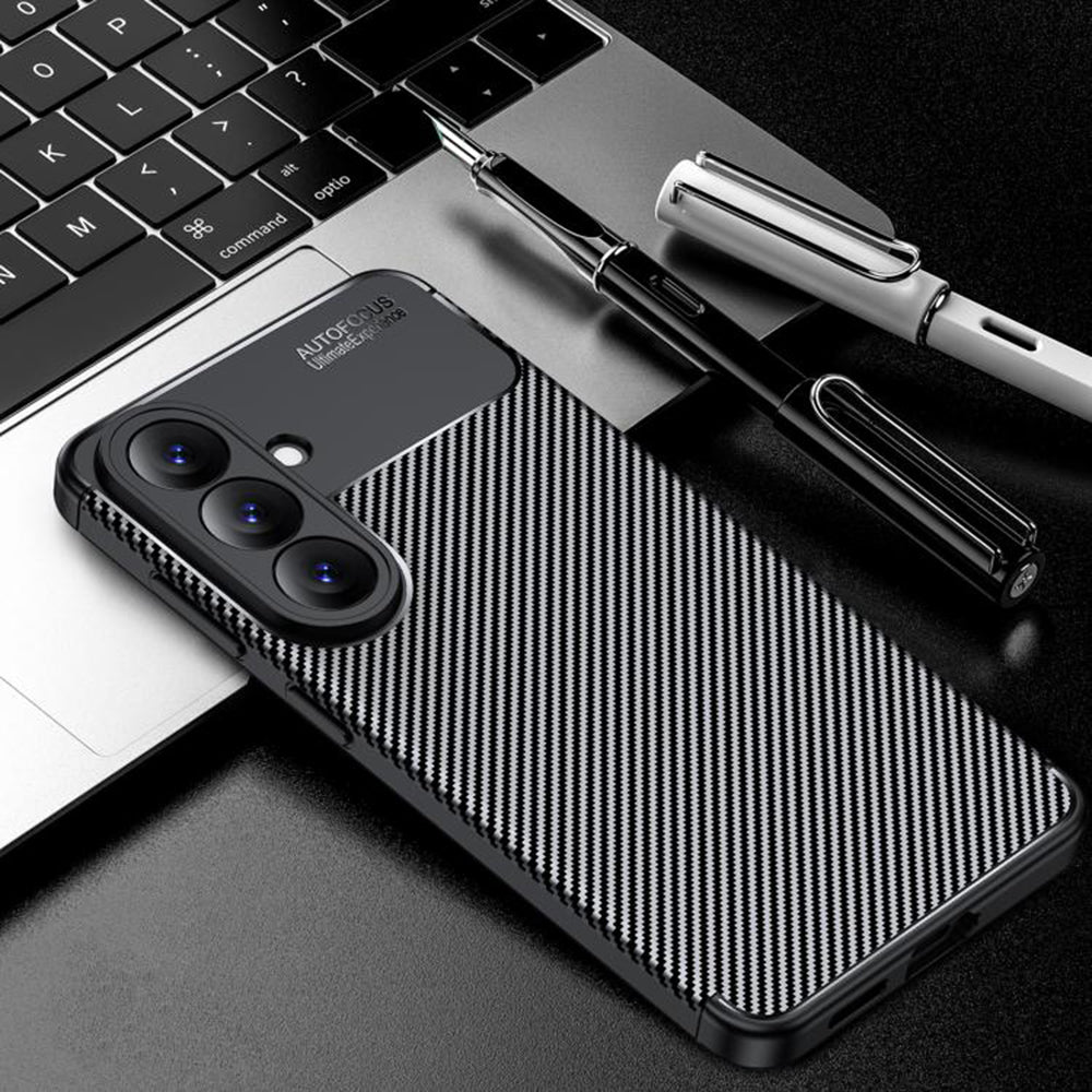 Husa pentru Samsung Galaxy S26 S942, Techsuit, CarbonFiber, Neagra