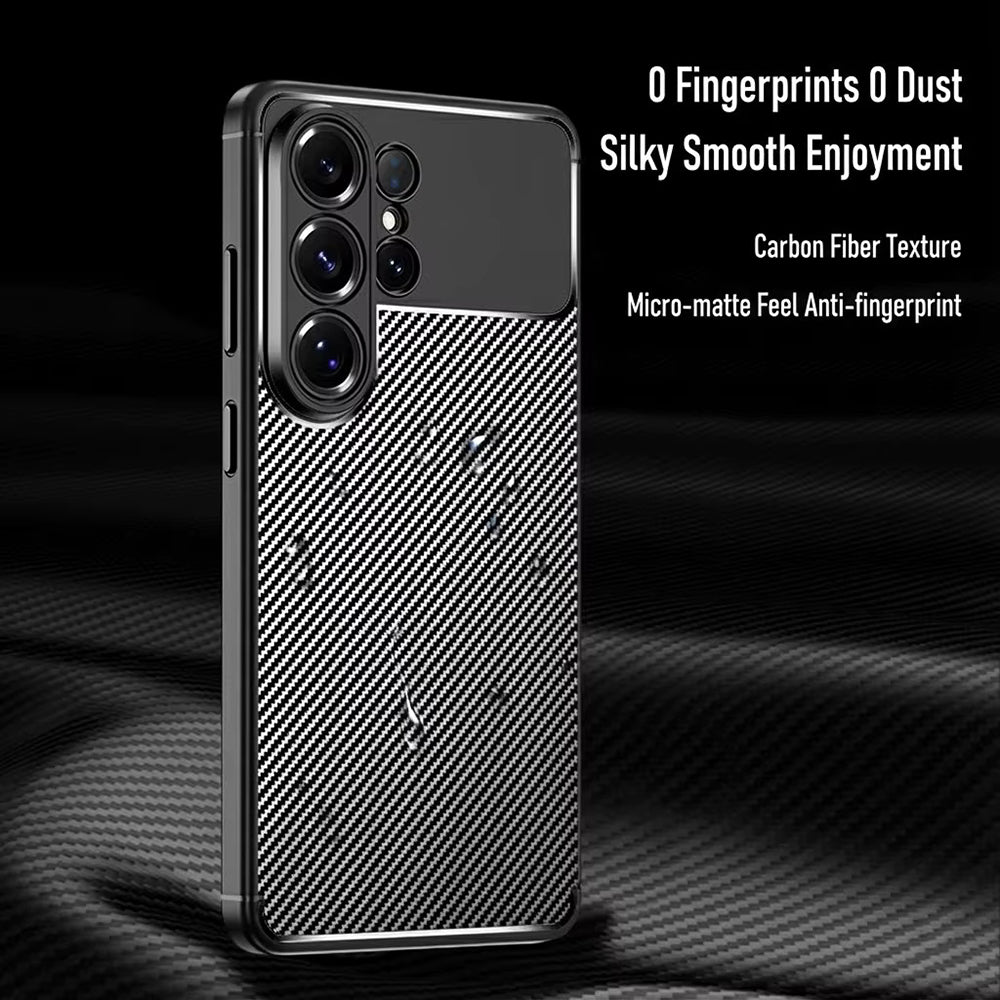 Husa pentru Samsung Galaxy S26 Ultra S948, Techsuit, CarbonFiber, Neagra