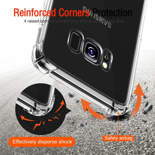 Husa pentru Samsung Galaxy S8+ G955, Techsuit, Shockproof Clear, Transparenta