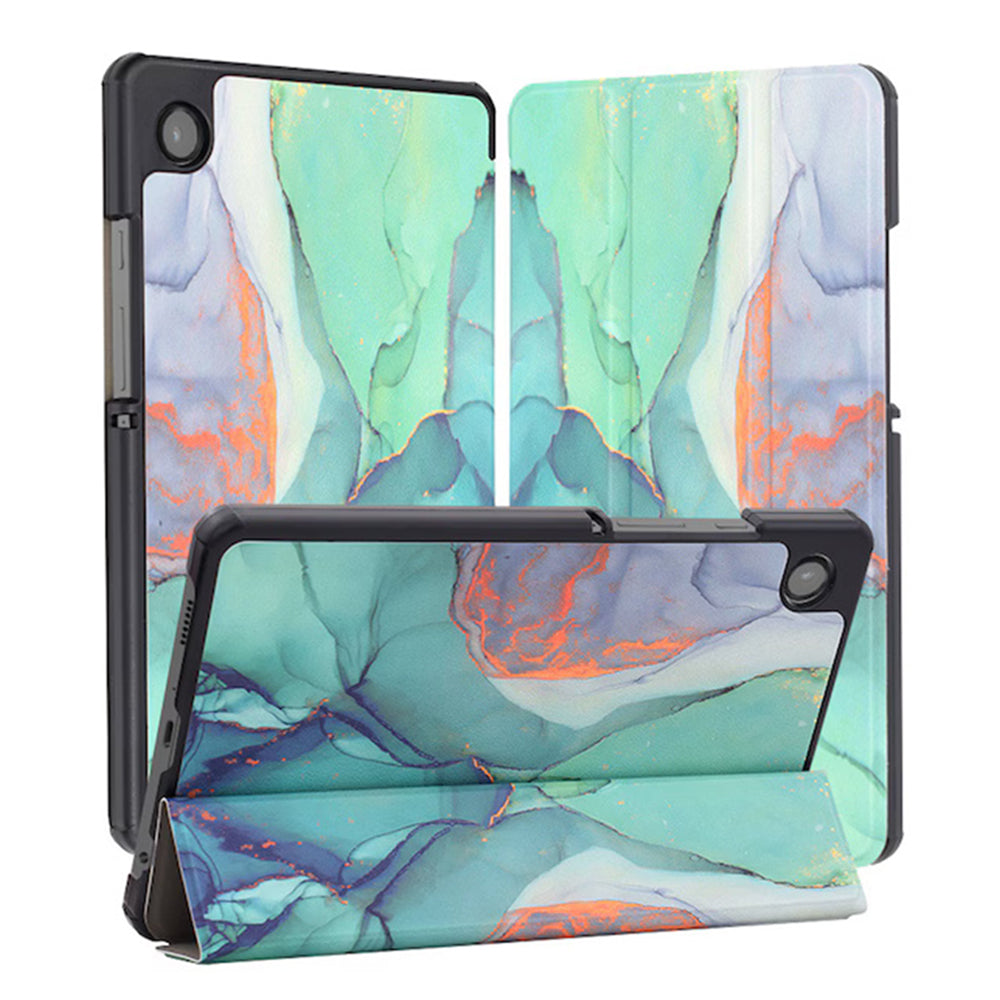 Husa pentru Samsung Galaxy Tab A11+ / Tab A9+, Techsuit, FoldPro Green Time, Multicolor