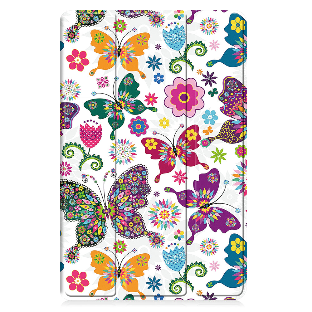 Husa pentru Samsung Galaxy Tab A11 / Tab A9, Techsuit, FoldPro Butterfly New Model, Multicolor