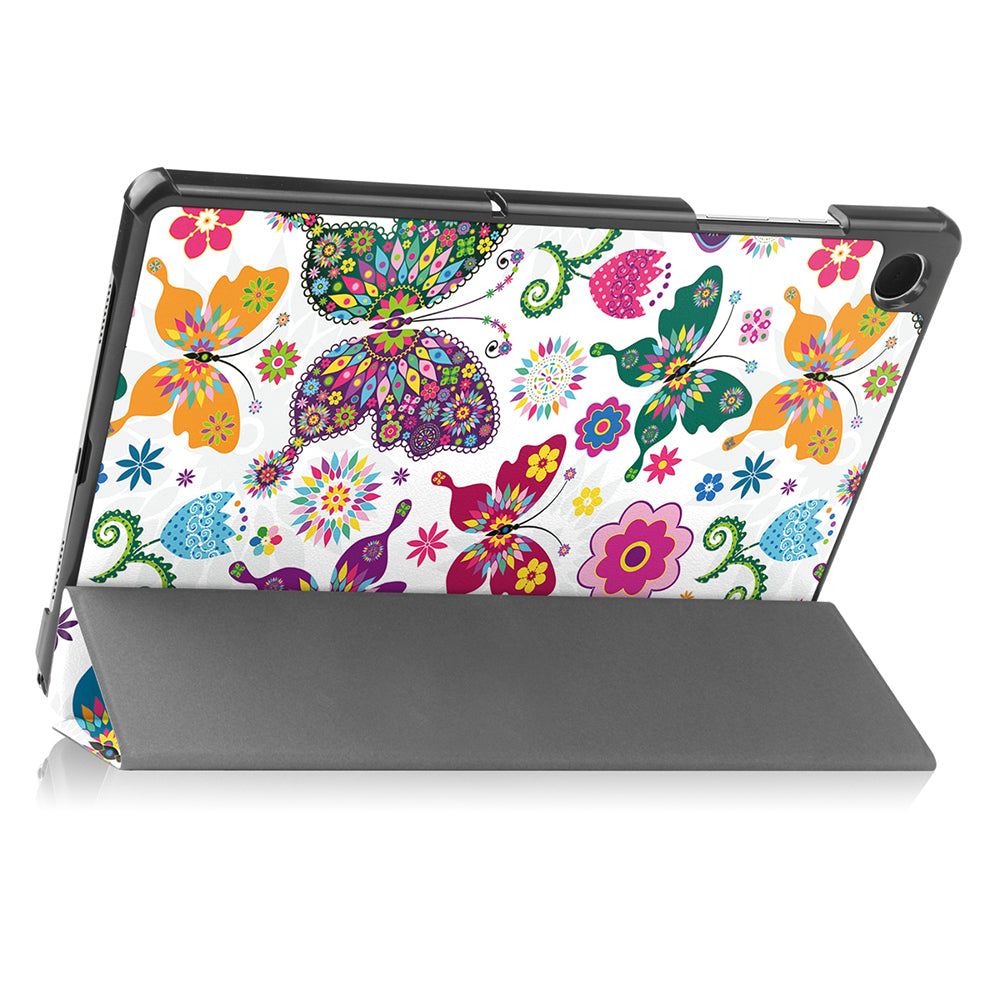 Husa pentru Samsung Galaxy Tab A11 / Tab A9, Techsuit, FoldPro Butterfly New Model, Multicolor