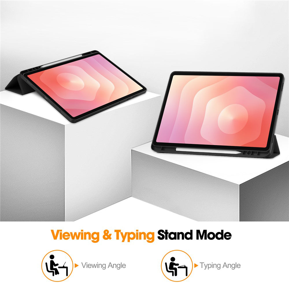 Husa pentru Samsung Galaxy Tab S12 Plus, Techsuit, Flex Trifold, Albastra Inchis