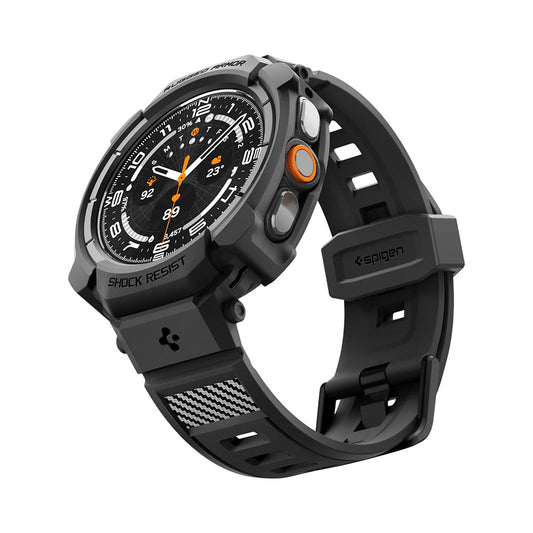 Husa Spigen Rugged Armor Pro pentru Samsung Galaxy Watch Ultra2, Neagra Mata ACS11612