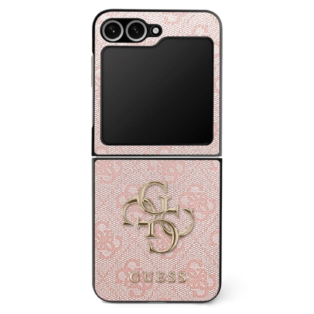 Husa pentru Samsung Galaxy Z Flip7 F766, Guess, 4G Metal Logo, Roz