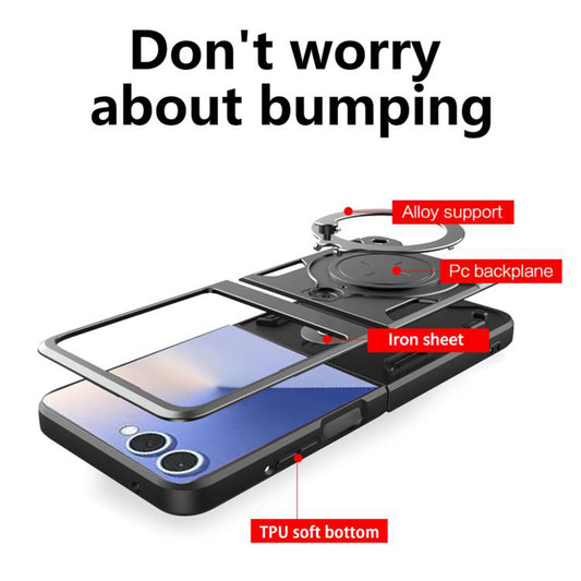 Husa pentru Samsung Galaxy Z Flip7 F766, Techsuit, CamGuard Pro, Mov