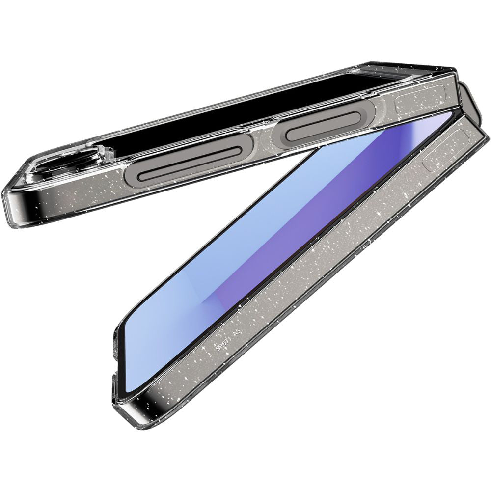 Husa pentru Samsung Galaxy Z Flip7 FE F761 / Z Flip6 F741, Spigen, Air Skin Gliiter, Transparenta