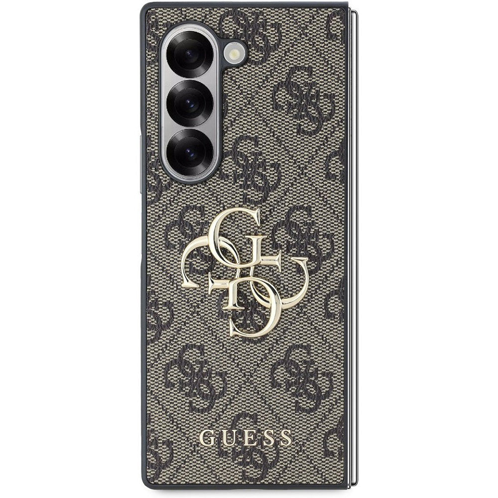 Husa pentru Samsung Galaxy Z Fold6 F956, Guess, 4G Metal Logo, Maro
