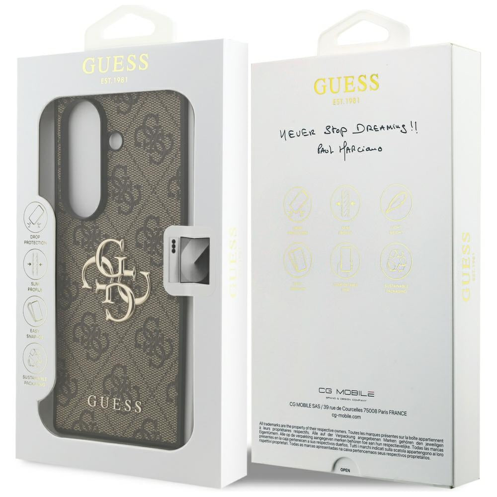 Husa pentru Samsung Galaxy Z Fold7 F966, Guess, 4G Big Logo, Maro