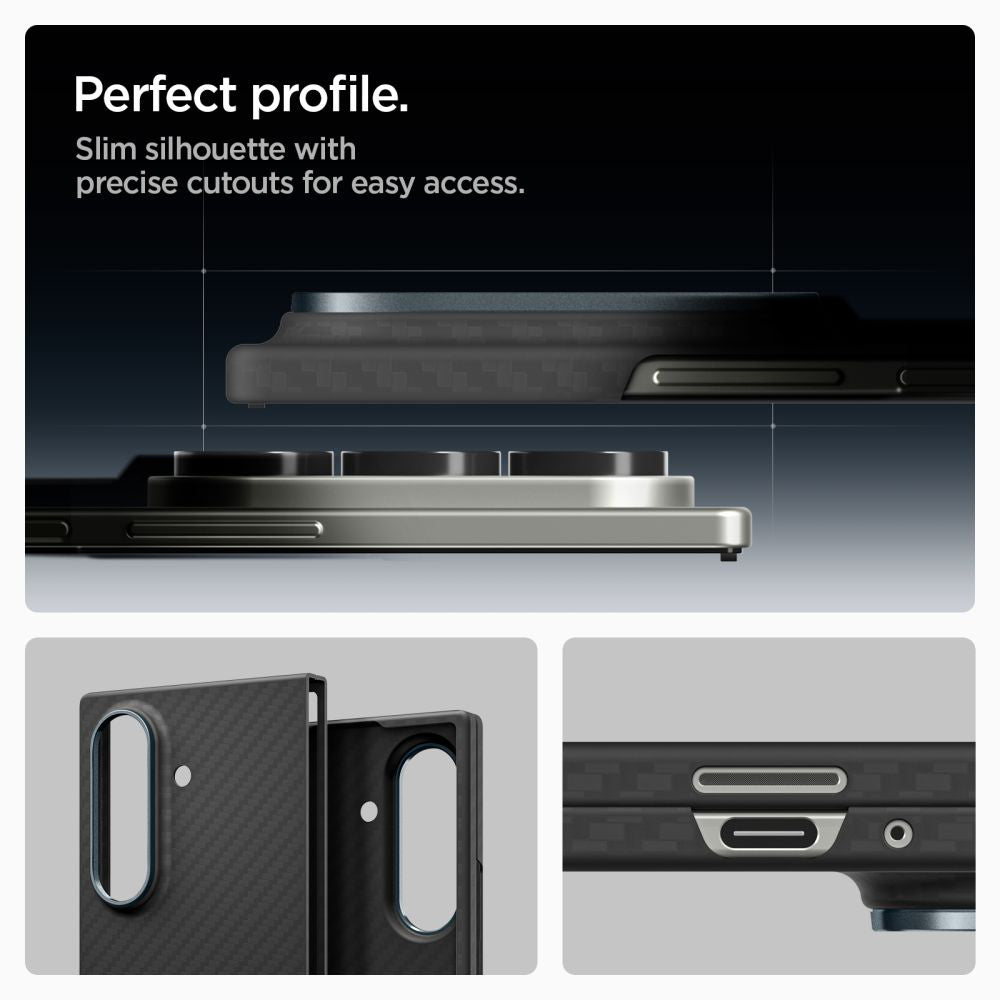 Husa pentru Samsung Galaxy Z Fold7 F966, Spigen, Air Skin, Neagra ACS09555