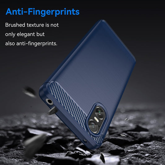 Husa pentru Sony Xperia 10 VI, Techsuit, Carbon, Neagra