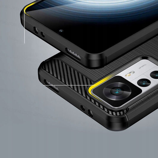 Husa pentru Xiaomi 12T / 12T Pro, Techsuit, Carbon, Neagra