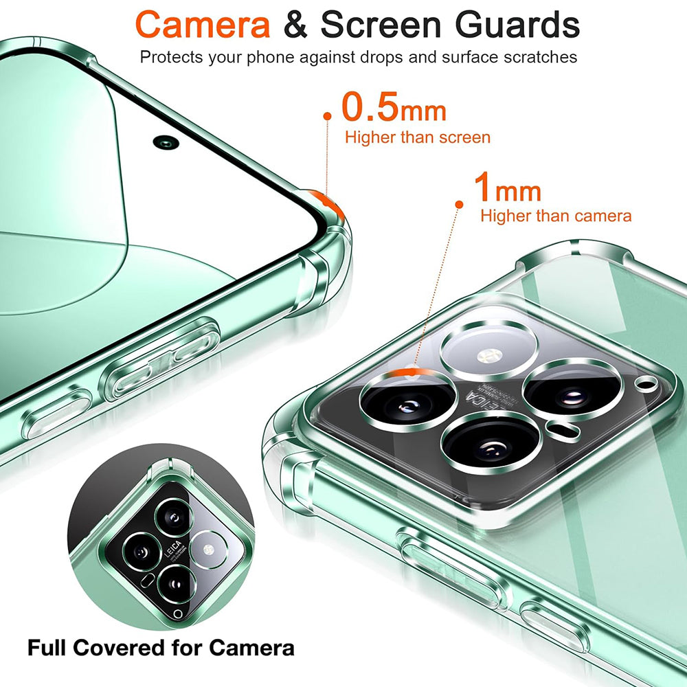Husa pentru Xiaomi 14 Pro, Techsuit, Shockproof Clear, Transparenta