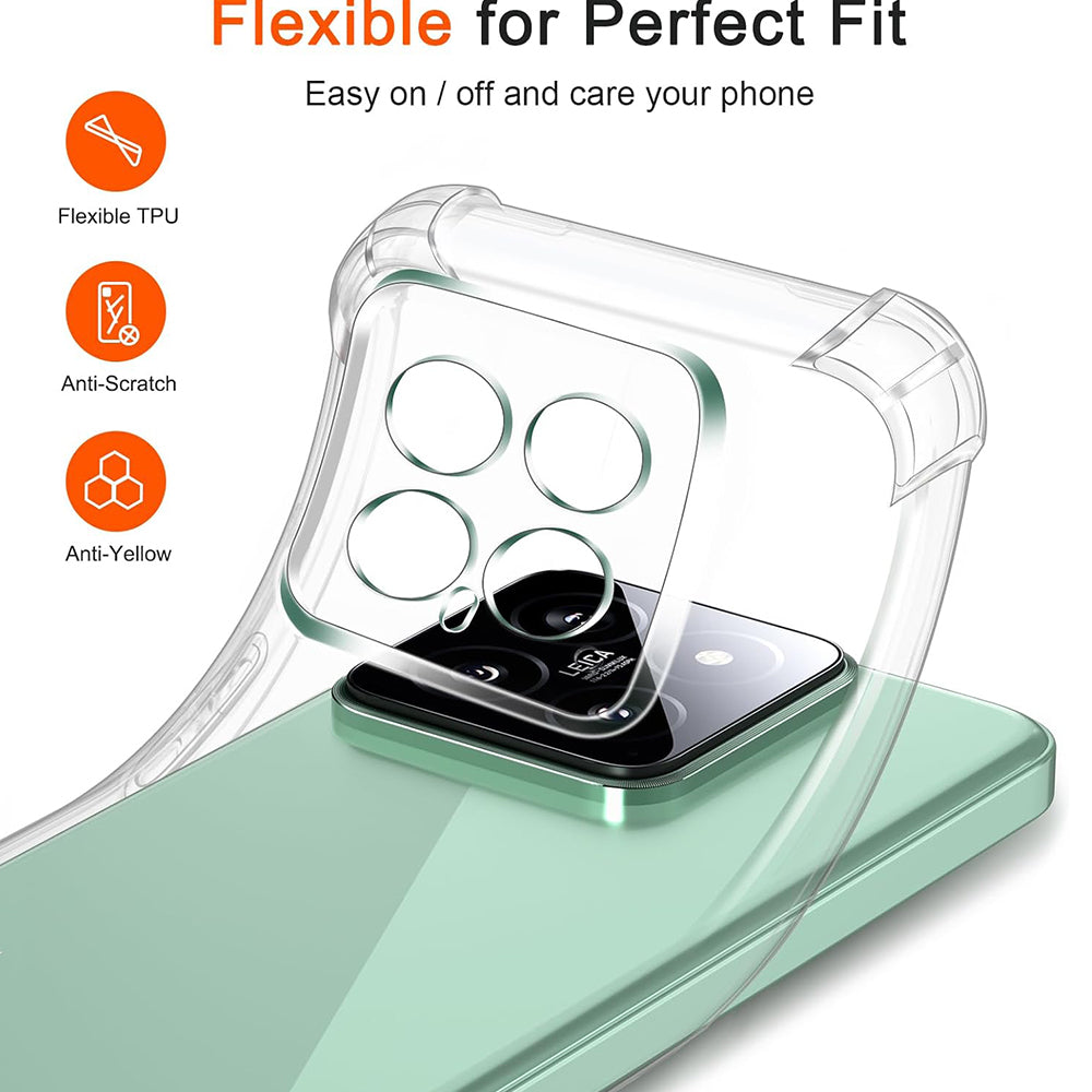 Husa pentru Xiaomi 14 Pro, Techsuit, Shockproof Clear, Transparenta