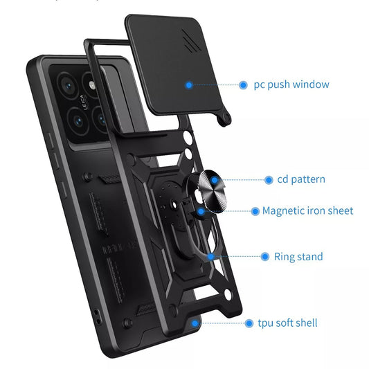 Husa pentru Xiaomi 15, Techsuit, CamShield, Neagra