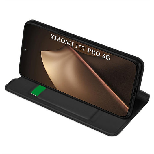 Husa pentru Xiaomi 15T Pro, Techsuit, Magskin Book, Neagra