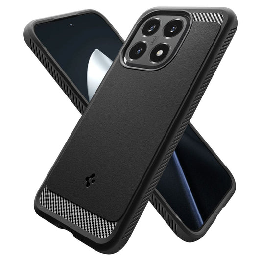 Husa pentru Xiaomi 15T, Spigen, Rugged Armor, Neagra Mata