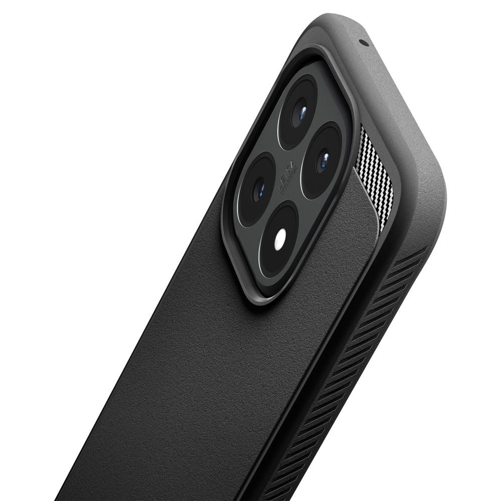 Husa pentru Xiaomi 15T, Spigen, Rugged Armor, Neagra Mata ACS10459
