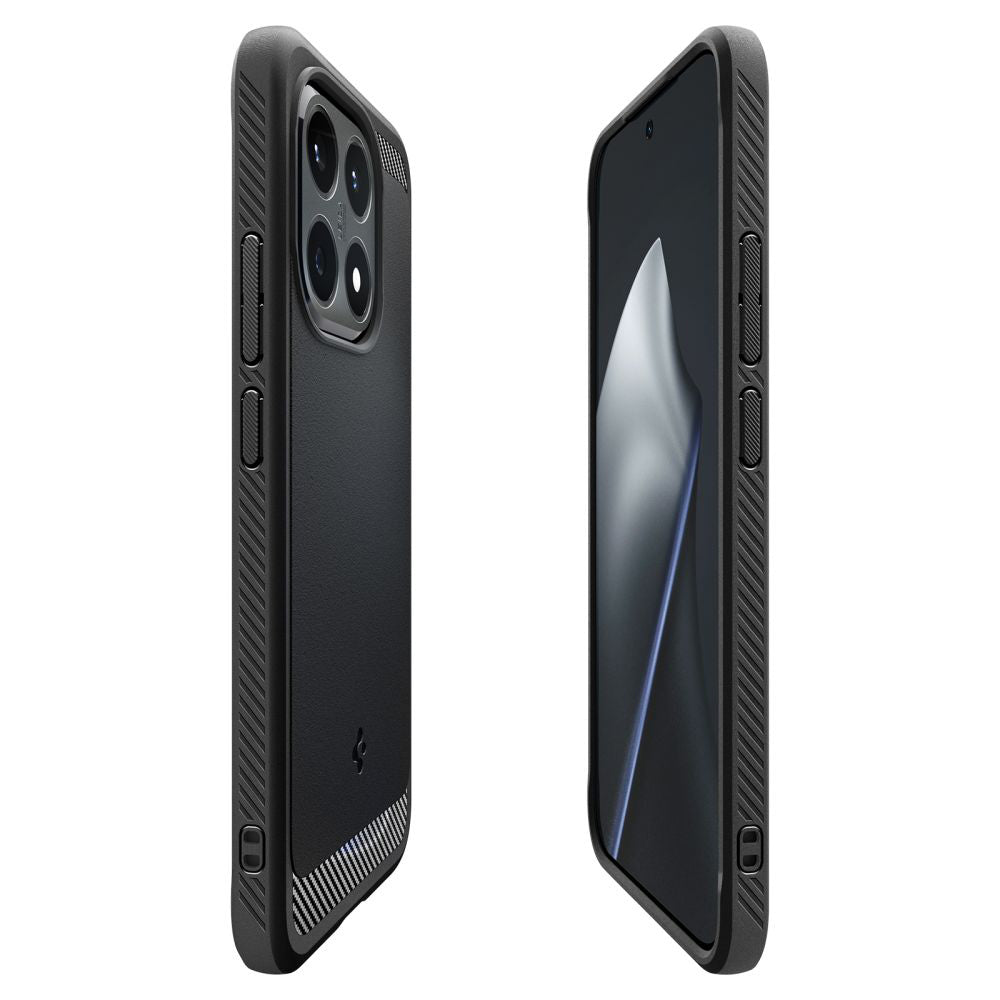 Husa pentru Xiaomi 15T, Spigen, Rugged Armor, Neagra Mata ACS10459