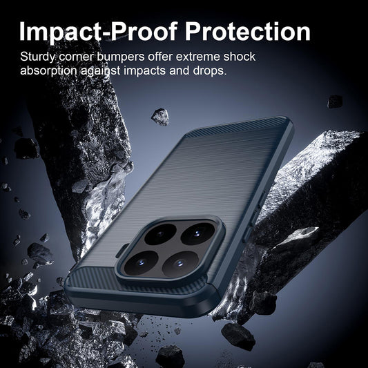 Husa pentru Xiaomi 17T Pro, Techsuit, Carbon, Albastra