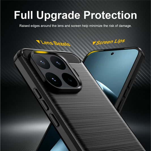 Husa pentru Xiaomi 17T Pro, Techsuit, Carbon, Neagra