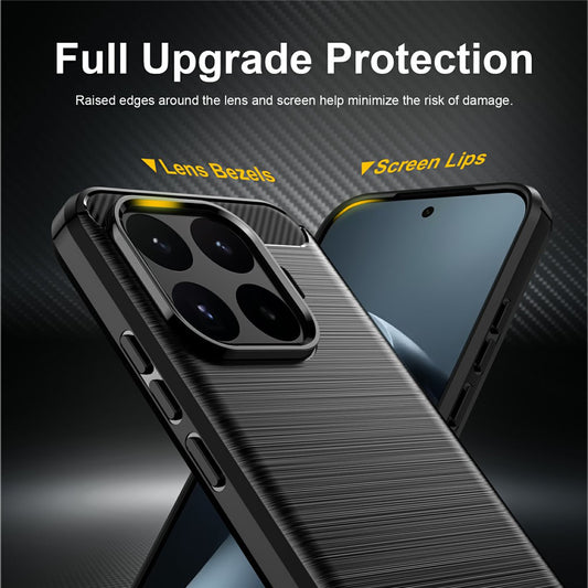 Husa pentru Xiaomi 17T, Techsuit, Carbon, Neagra