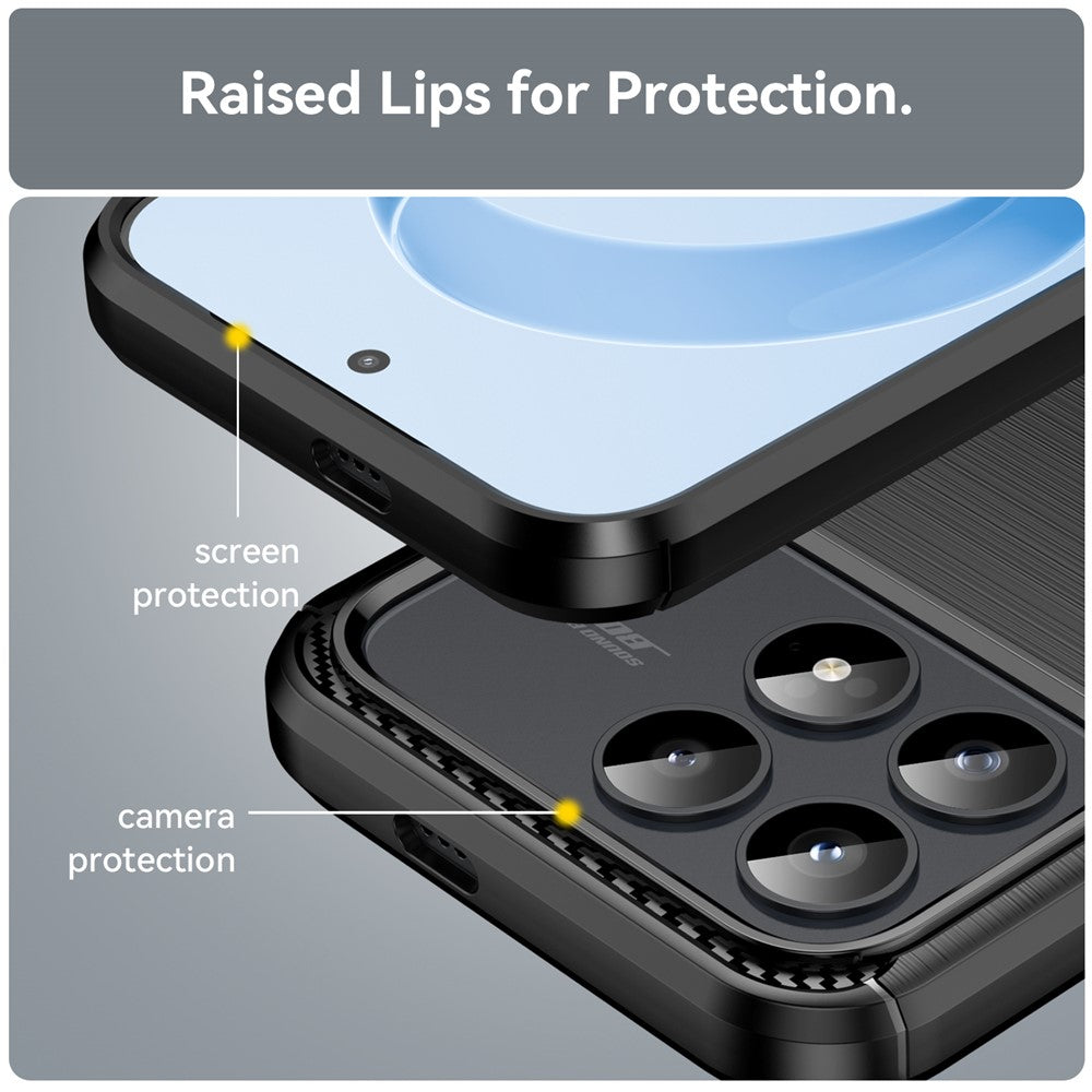 Husa pentru Xiaomi Poco F8 Pro, Techsuit, Carbon, Neagra