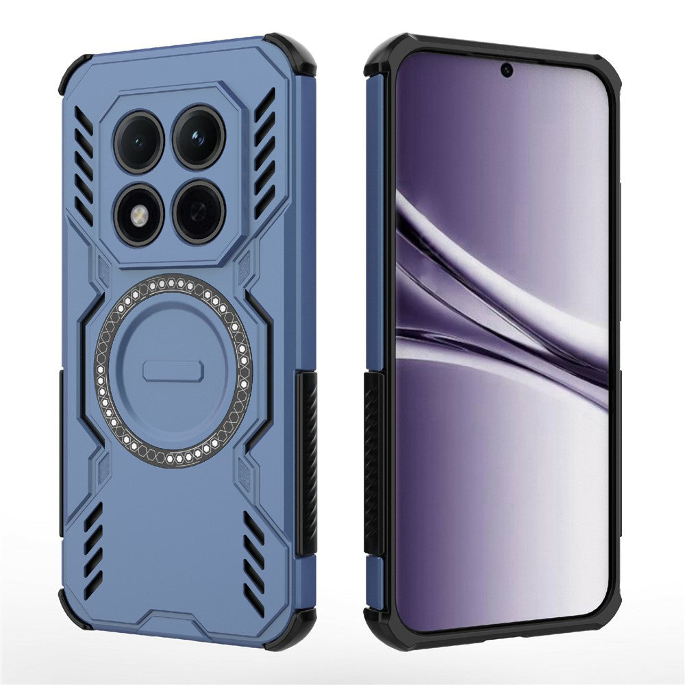 Husa MagSafe pentru Xiaomi Poco M8 Pro / Redmi Note 15 Pro+ 5G, Techsuit, ArmorMag, Albastra