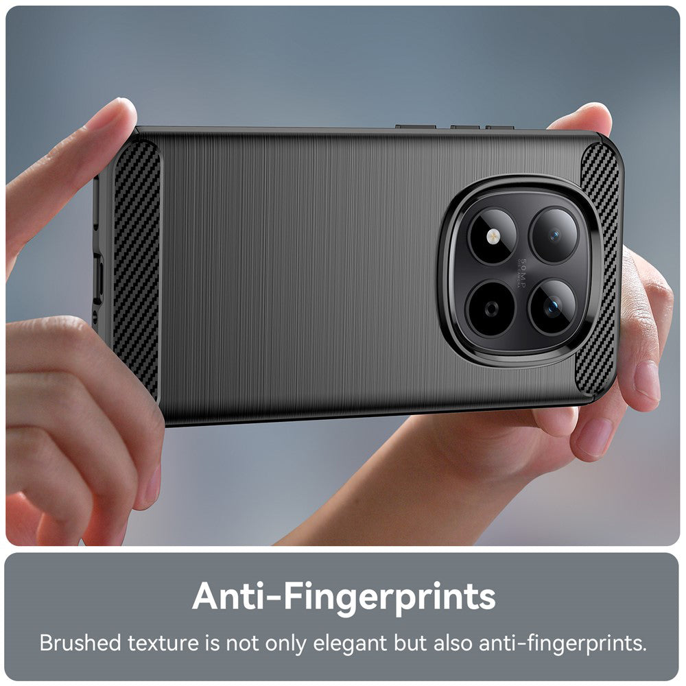 Husa pentru Xiaomi Poco M8 / Redmi Note 15 5G / Note 15 4G, Techsuit, Carbon, Neagra