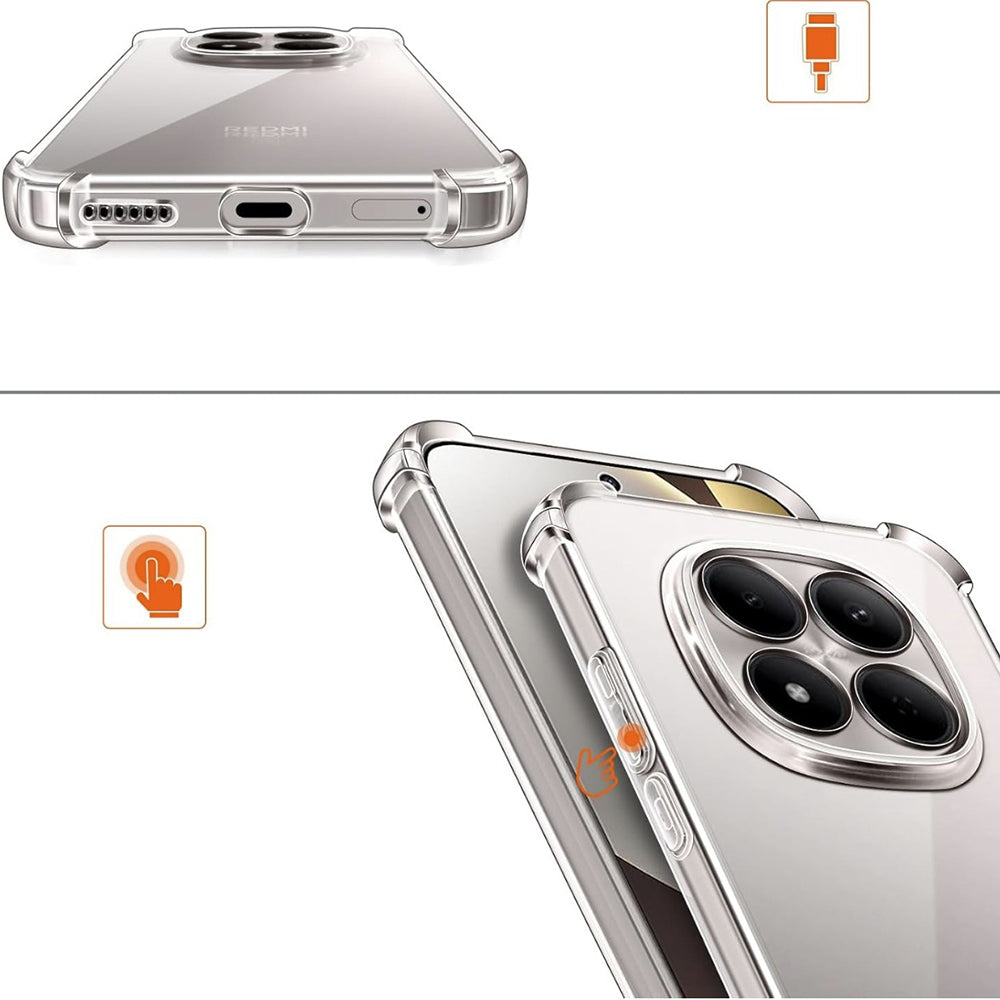 Husa pentru Xiaomi Poco M8 / Redmi Note 15 5G / Note 15 4G, Techsuit, Shockproof Clear, Transparenta
