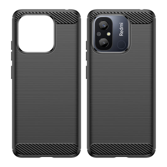 Husa pentru Xiaomi Redmi 12C, Techsuit, Carbon, Neagra