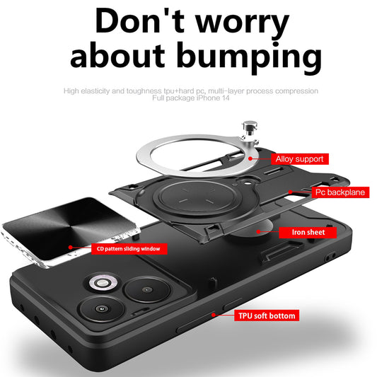 Husa pentru Xiaomi Redmi 13C 5G, Techsuit, CamGuard Pro, Albastra