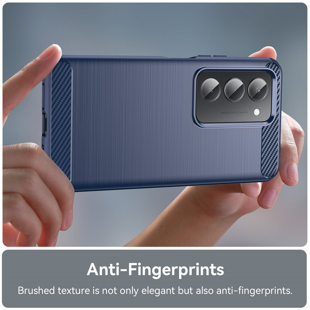 Husa pentru Xiaomi Redmi 15 5G / 15 4G, Techsuit, Carbon, Albastra