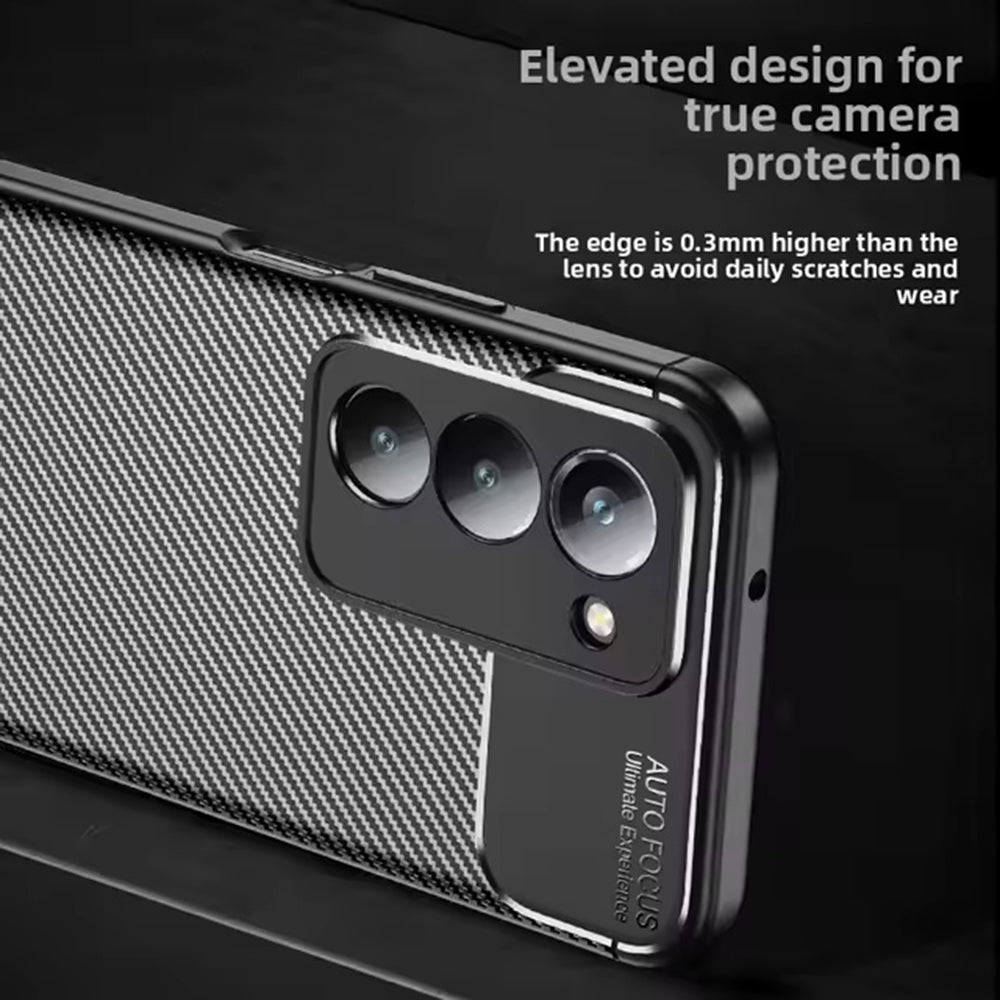 Husa pentru Xiaomi Redmi 15 5G / 15 4G, Techsuit, CarbonFiber, Neagra