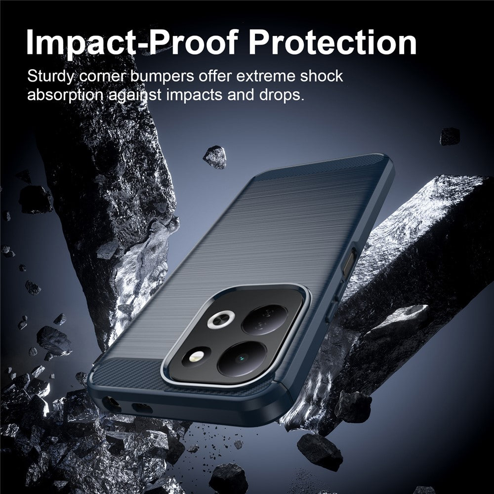 Husa pentru Xiaomi Redmi 17 5G / 17 4G, Techsuit, Carbon, Albastra