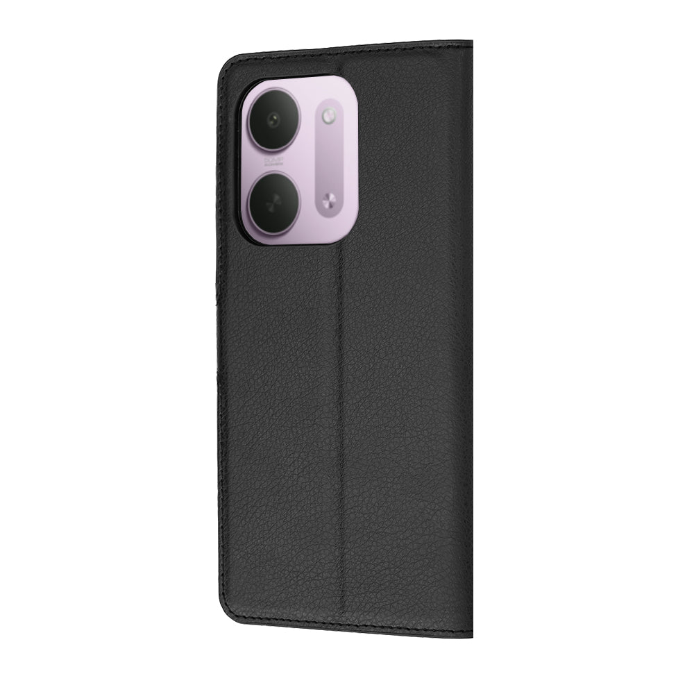 Husa pentru Xiaomi Redmi 17C 5G, Techsuit, Leather Folio, Neagra
