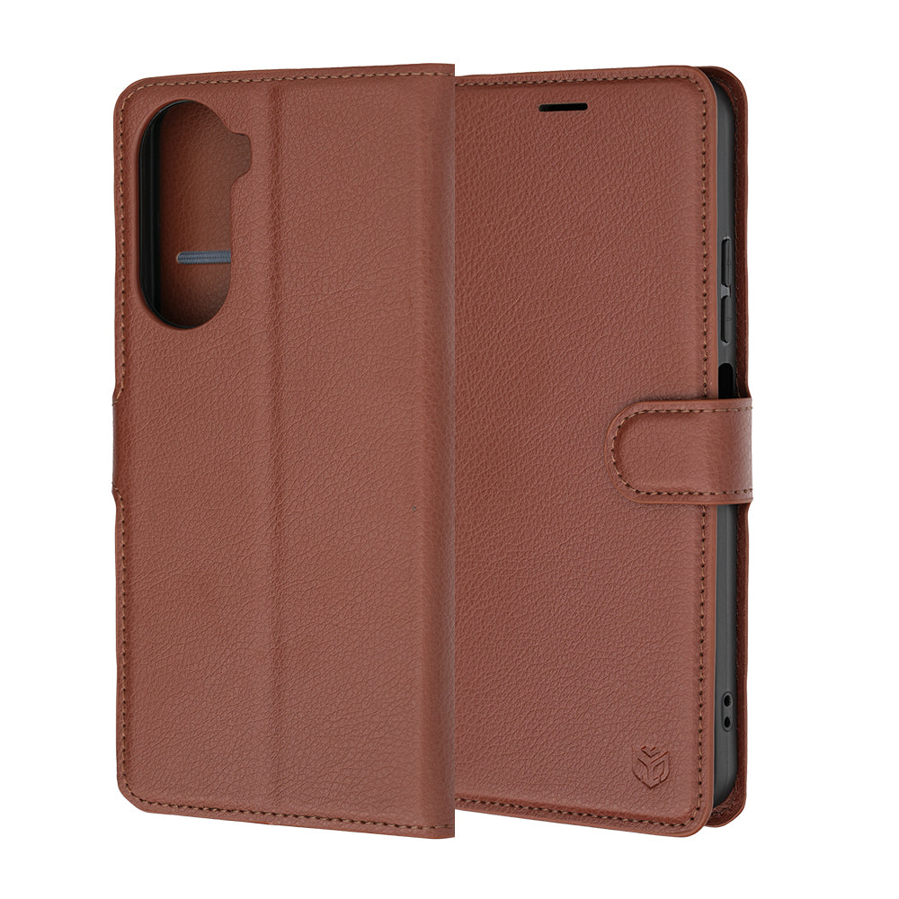 Husa pentru Xiaomi Redmi A7 Pro 4G, Techsuit, Leather Folio, Maro