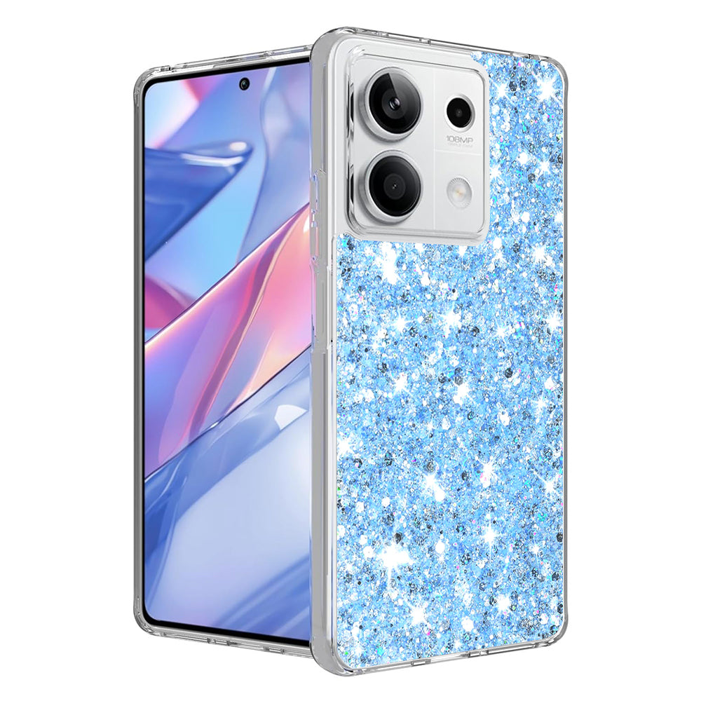 Husa pentru Xiaomi Redmi Note 13 5G, Techsuit, Sparkly Glitter, Albastra