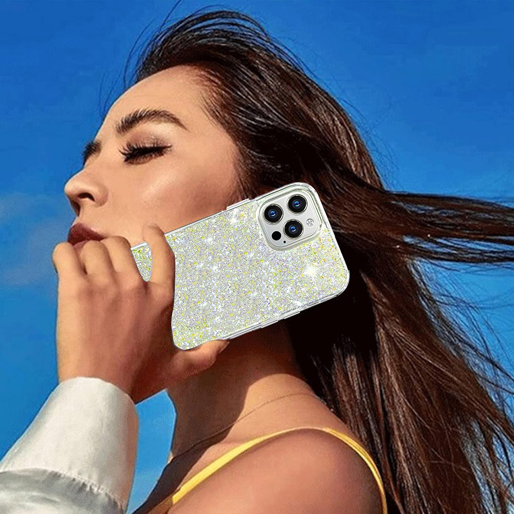 Husa pentru Xiaomi Redmi Note 13 5G, Techsuit, Sparkly Glitter, Albastra