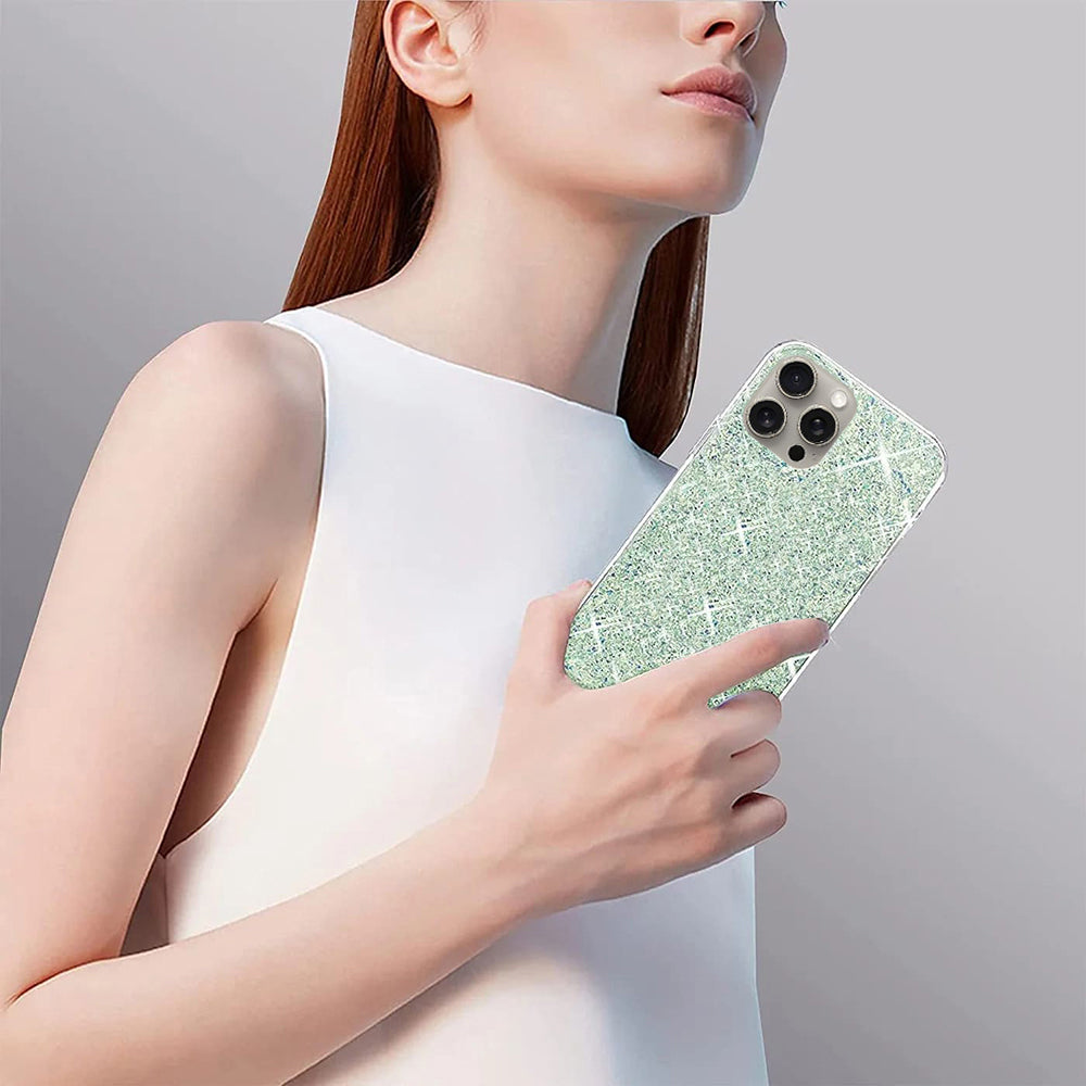 Husa pentru Xiaomi Redmi Note 13 5G, Techsuit, Sparkly Glitter, Albastra