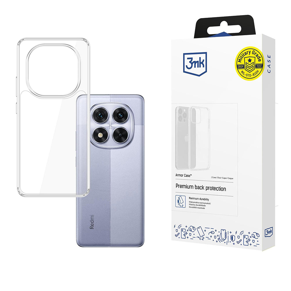Husa pentru Xiaomi Redmi Note 14 Pro 4G / Note 14 Pro+ 5G / Note 14 Pro 5G, 3MK, Armor, Transparenta