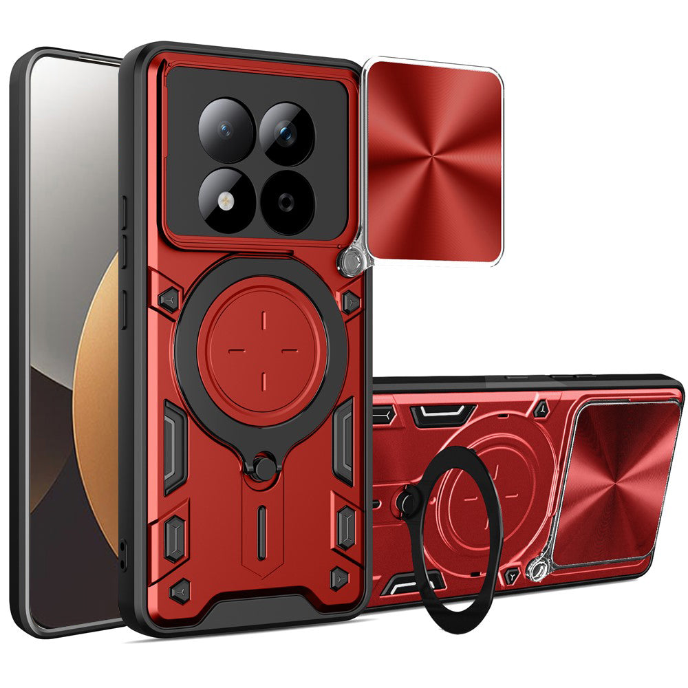 Husa pentru Xiaomi Redmi Note 15 Pro 5G, Techsuit, CamGuard Pro, Rosie
