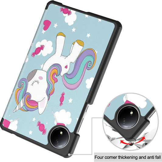Husa pentru Xiaomi Redmi Pad SE 8.7, Techsuit, FoldPro Unicorn, Multicolor