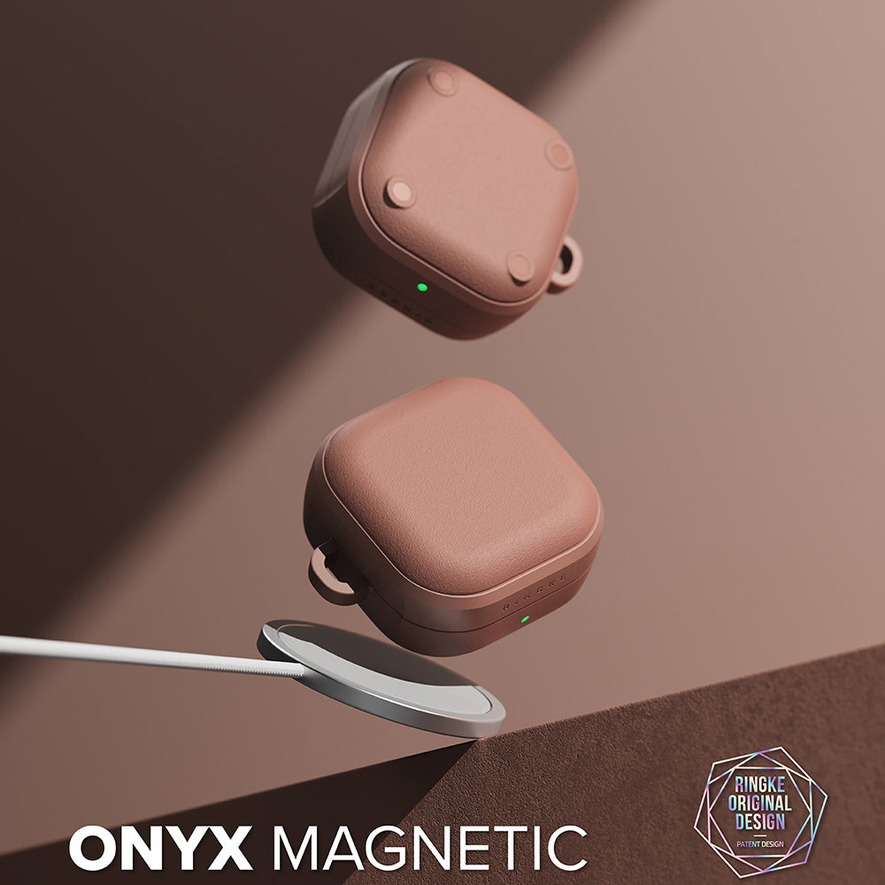 Husa Ringke Onyx Magnetic pentru Samsung Galaxy Buds4 / Buds4 Pro, Bronz