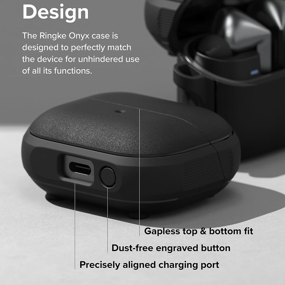 Husa Ringke Onyx Magnetic pentru Samsung Galaxy Buds3 FE / Buds3 Pro / Buds3, Neagra