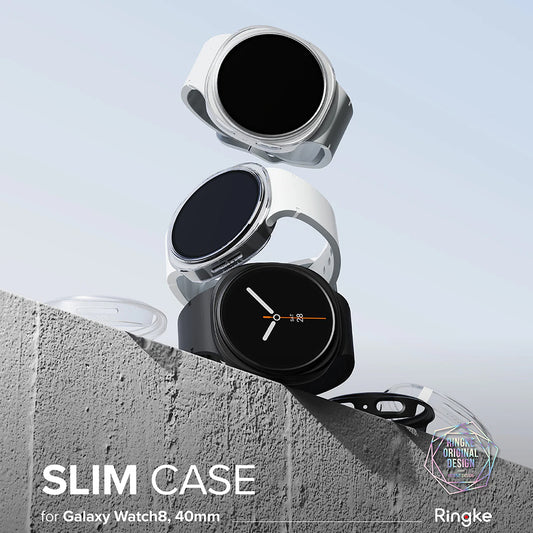 Husa Ringke Slim pentru Samsung Galaxy Watch8 40mm, Set 2 bucati, Transparenta